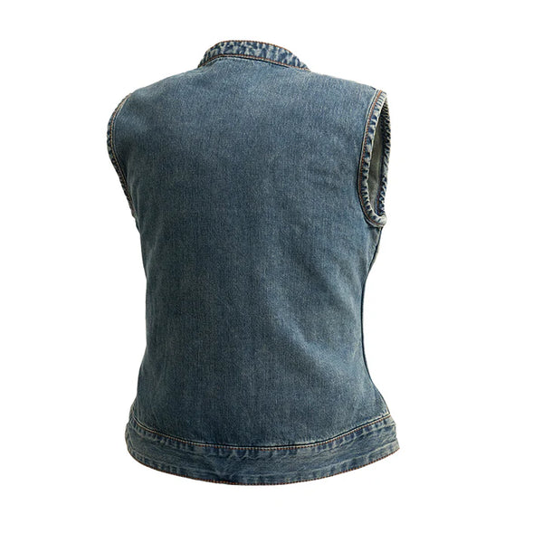 Lexy Women's Motorcycle Denim Vest – Biker's Outfitters
