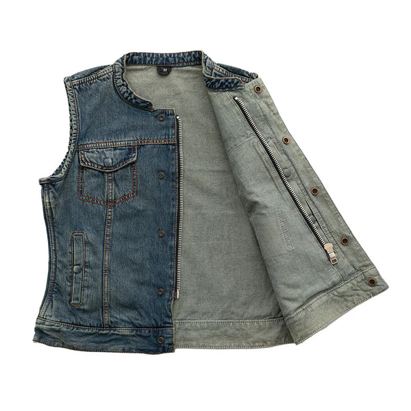 BIKER DENIM VEST 3 / ブルー BIKER DENIM VEST 3 is now in stock!