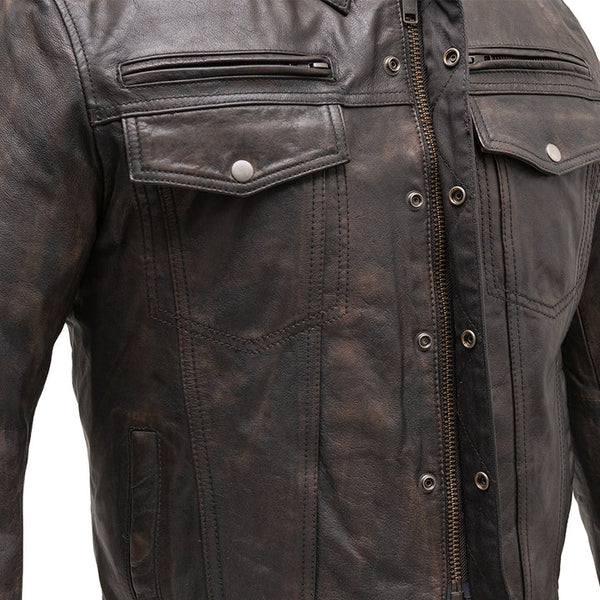 Villain Men's Motorcycle Leather Jacket – Biker's Outfitters