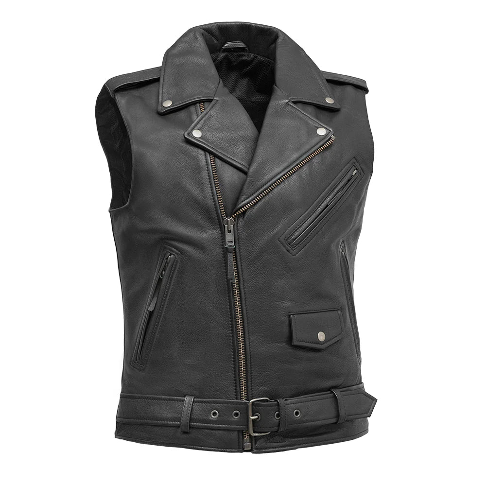 Rockin - Men's Motorcycle Leather Vest – Biker's Outfitters