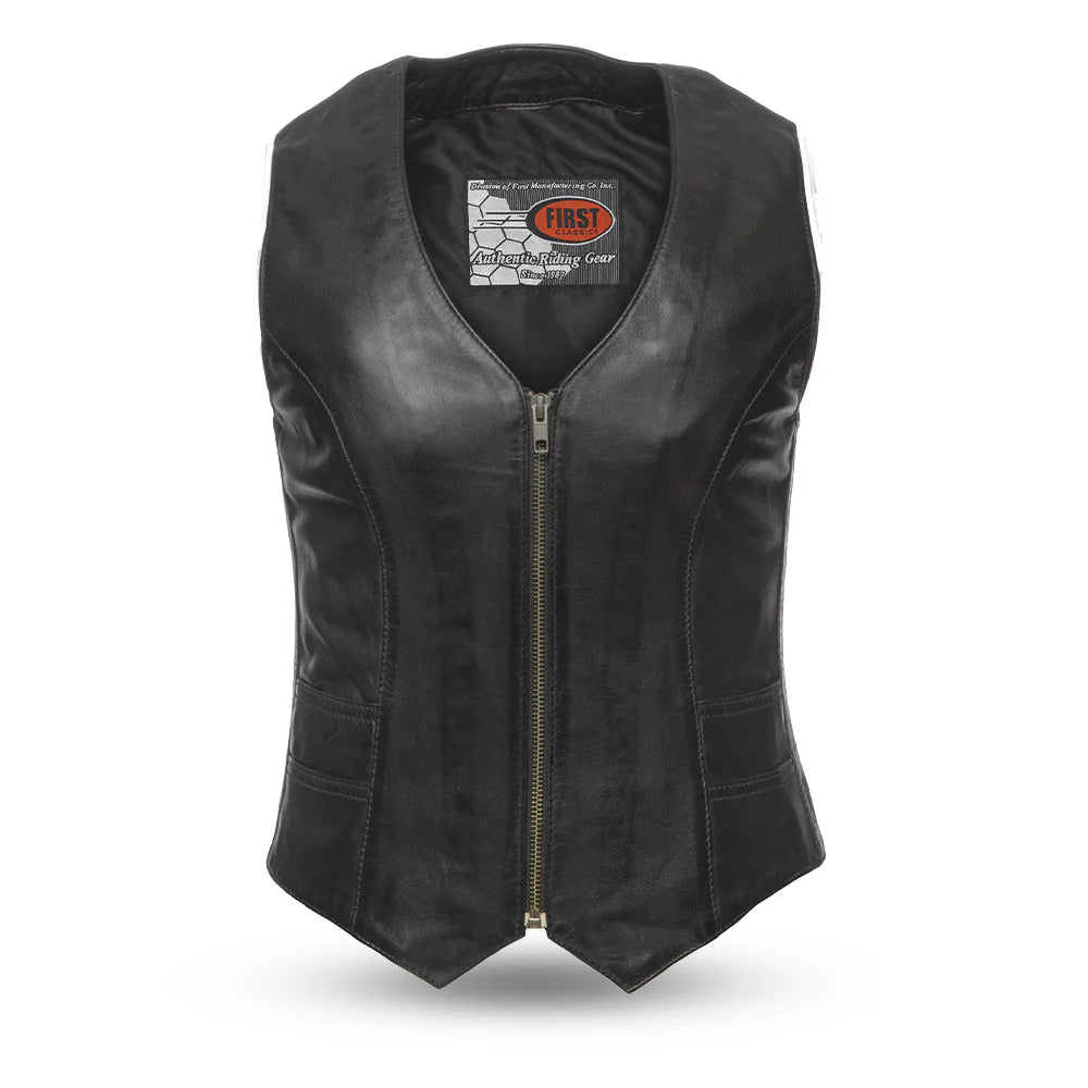 Savannah Women's Western Style Motorcycle Leather Vest – Biker's